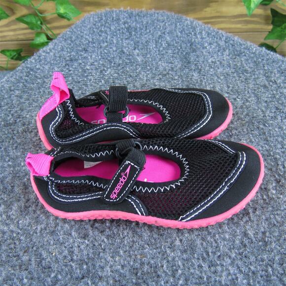 Speedo Girls Aqua Socks Water Sz T 7-8 Medium Black Synthetic Slip On - Picture 3 of 6